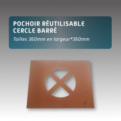 Pochoir réutilisable cercle barré